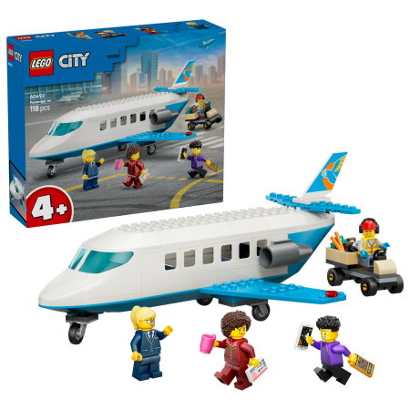 Jucarii copii si jocuri educative - LEGO® City - Avion cu reactie pentru pasageri (60492), 118 piese