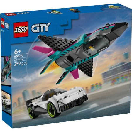 LEGO - LEGO® City -  Avion cu reactie vs masina (60489), 259 piese