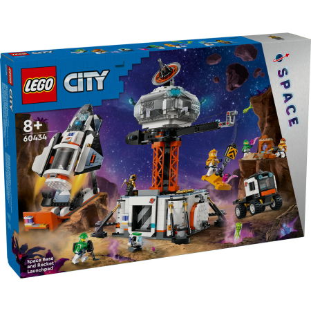 Jucarii copii si jocuri educative -  LEGO®  City - Baza spatiala si platforma de lansare a rachetei (60434), 1422 piese