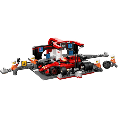 Jucarii copii si jocuri educative - LEGO® City - Boxa si mecanici F1® cu masina Ferrari (60443), 322 piese
