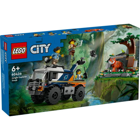 Jucarii copii si jocuri educative -  LEGO®  City - Camionul off-road al unui explorator al junglei (60426), 314 piese
