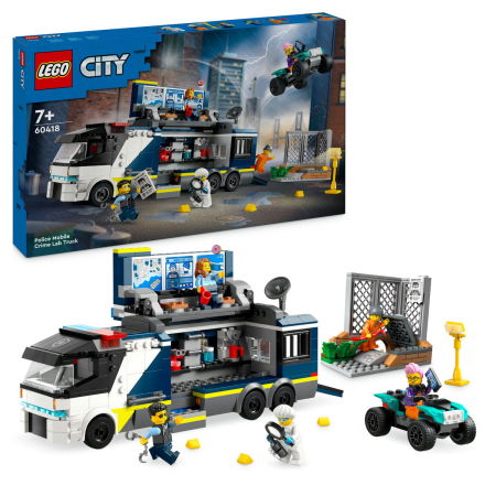 Jucarii copii si jocuri educative -  LEGO®  City - Laborator mobil de criminalistica (60418), 674 piese