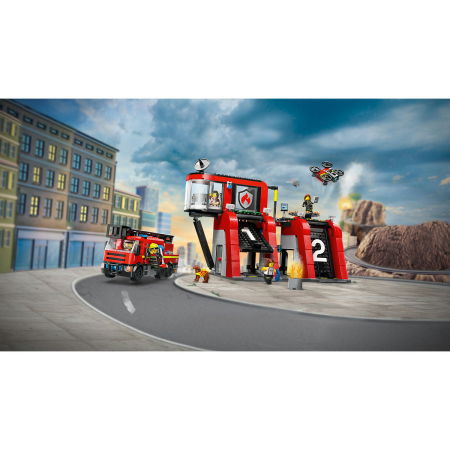  LEGO®  City - Statie si camion de pompieri (60414), 843 piese [9]