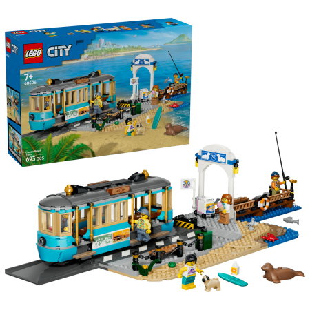 LEGO - LEGO® City - Tramvai de plaja clasic (60506), 693 piese