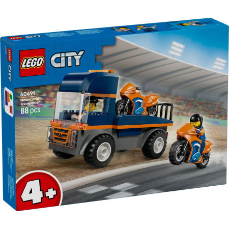 LEGO - LEGO® City -  Transportor de motociclete (60491), 88 piese