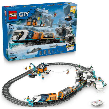 Jucarii copii si jocuri educative -  LEGO®  City - Trenul expres al exploratorilor spre Polul Arctic (60470), 1517 piese