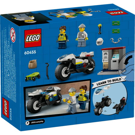  LEGO®  City - Urmarire cu motocicleta de politie (60455), 65 piese [2]