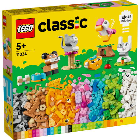 Jucarii copii si jocuri educative -  LEGO®  Classic - Animale de companie creative (11034), 450 piese