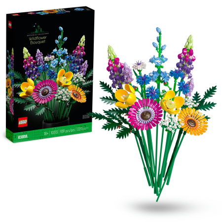 Jucarii copii si jocuri educative -  LEGO®  Colectia Botanica - Buchet de flori de camp (10313), 939 piese