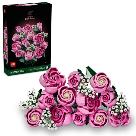 LEGO - LEGO® Colectia Botanica -  Buchet de trandafiri roz (10374), 789 piese