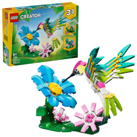 LEGO - LEGO® Creator -  Animale salbatice: Colibri colorat (31384), 312 piese