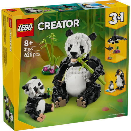 Jucarii copii si jocuri educative -  LEGO®  Creator - Animale salbatice: Familia de ursi panda (31165), 626 piese