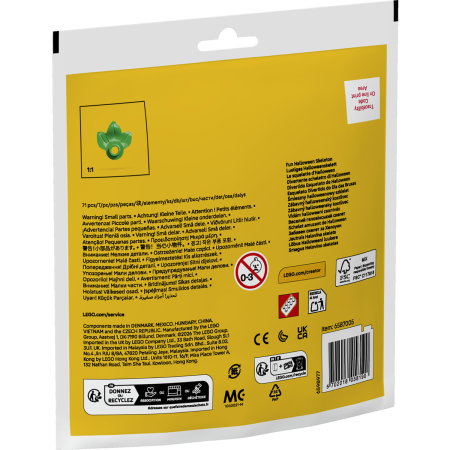 LEGO - LEGO® Creator - Schelet amuzant de Halloween (30717), 71 piese