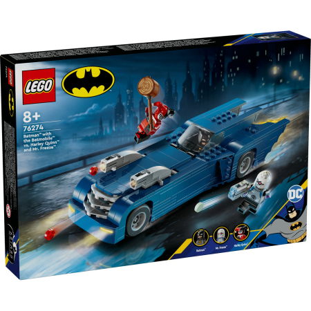Jucarii copii si jocuri educative -  LEGO®  DC Super Heroes - Batman™ cu  Batmobile™ vs Harley Quinn™ si Mr. Freeze™ (76274), 435 piese