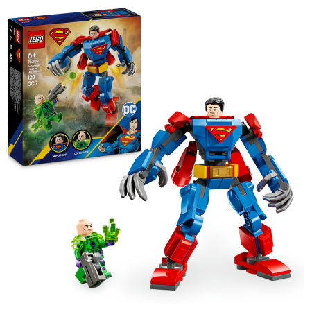 Jucarii copii si jocuri educative -  LEGO®  DC Super Heroes - Robotul lui Superman™ vs Lex Luthor™ (76302), 120 piese