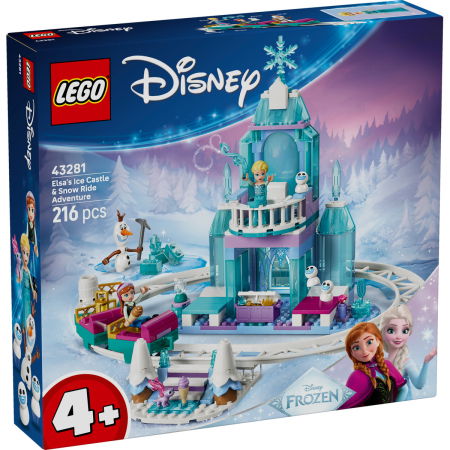 Jucarii copii si jocuri educative - LEGO® Disney - Aventura cu sania pe sine la castelul de gheata al Elsei (43281), 216 piese