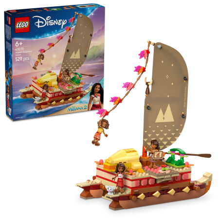 Jucarii copii si jocuri educative -  LEGO®  Disney - Canoea de aventura a Moanei (43270), 529 piese