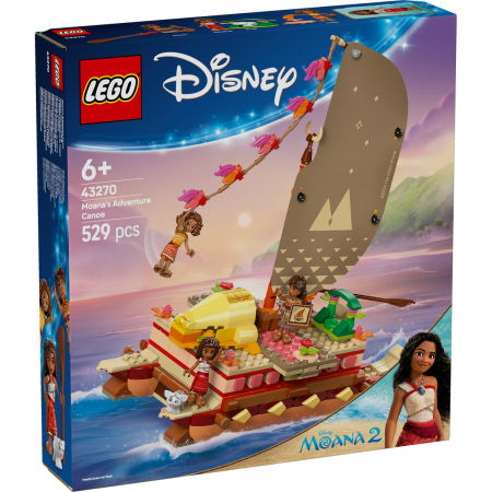 Jucarii copii si jocuri educative -  LEGO®  Disney - Canoea de aventura a Moanei (43270), 529 piese