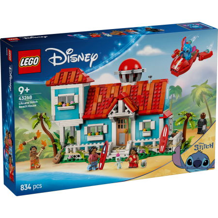 Jucarii copii si jocuri educative -  LEGO®  Disney - Casa de pe plaja a lui Lilo si Stitch (43268), 834 piese