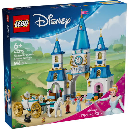 Jucarii copii si jocuri educative -  LEGO®  Disney - Castelul si caleasca Cenusaresei (43275), 596 piese
