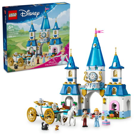 Jucarii copii si jocuri educative -  LEGO®  Disney - Castelul si caleasca Cenusaresei (43275), 596 piese