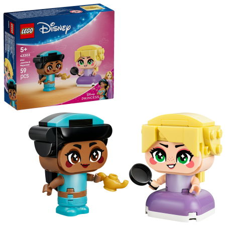 Jucarii copii si jocuri educative - LEGO® Disney - Miniprintesele Jasmine si Rapunzel (43303), 59 piese