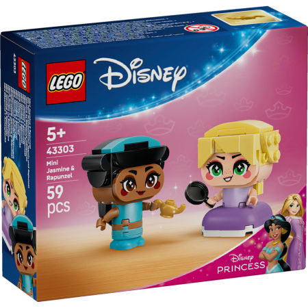 Jucarii copii si jocuri educative - LEGO® Disney - Miniprintesele Jasmine si Rapunzel (43303), 59 piese