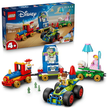 LEGO - LEGO®  Disney - Tren aniversar si masina RC din Toy Story (43264), 206 piese