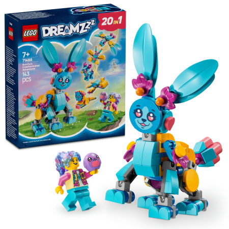 Jucarii copii si jocuri educative -  LEGO®  DREAMZzz - Aventurile creative cu animale ale lui Bunchu (71488), 143 piese