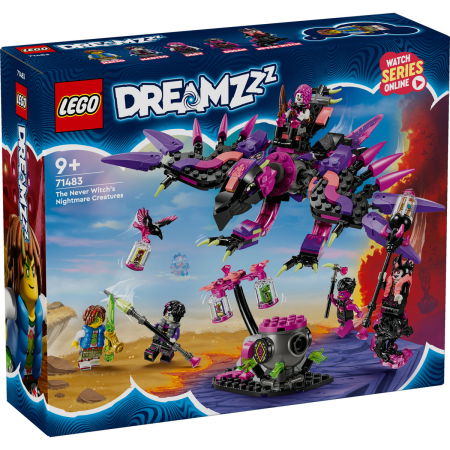 Jucarii copii si jocuri educative -  LEGO®  DREAMZzz - Creaturile de cosmar ale vrajitoarei din Never (71483), 457 piese