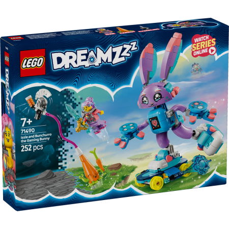 Jucarii copii si jocuri educative -  LEGO®  DREAMZzz - Izzie si iepurasul de gaming Bunchurro (71490), 252 piese