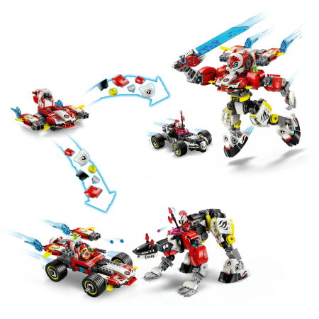 LEGO® DREAMZzz - Robotul tigru al lui Cooper si masina hot rod a lui Zero (71497), 1006 piese [3]