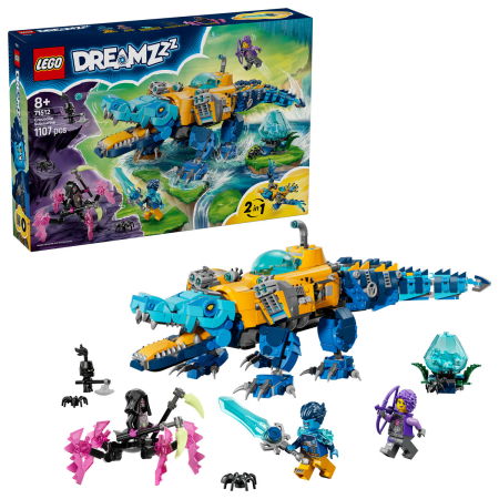 Jucarii copii si jocuri educative - LEGO® DREAMZzz - Submarin crocodil (71512), 1107 piese