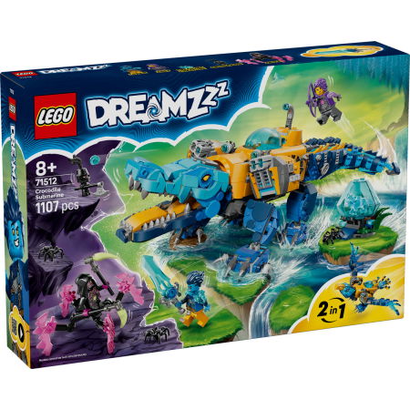 Jucarii copii si jocuri educative - LEGO® DREAMZzz - Submarin crocodil (71512), 1107 piese