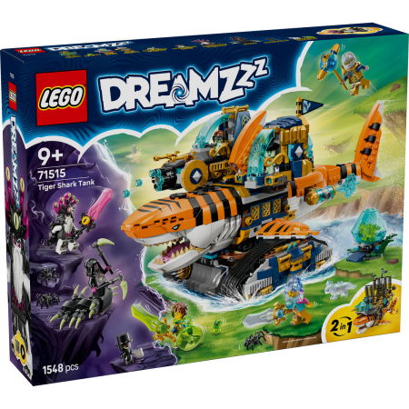 Jucarii copii si jocuri educative - LEGO® DREAMZzz - Tancul tigru-rechin (71515), 1548 piese