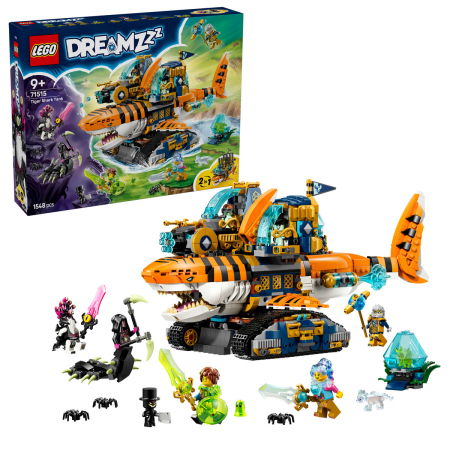 Jucarii copii si jocuri educative - LEGO® DREAMZzz - Tancul tigru-rechin (71515), 1548 piese
