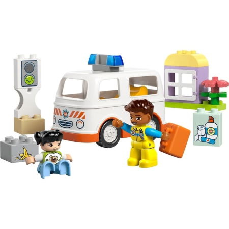 LEGO - LEGO® Duplo - Ambulanta si sofer (10447), 19 piese