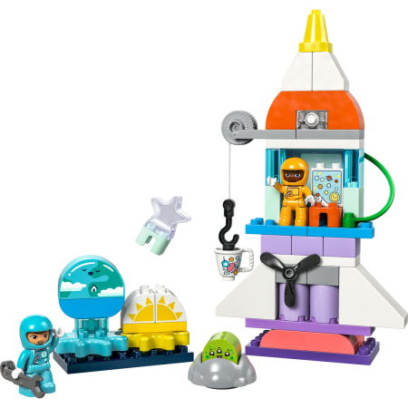  LEGO®  DUPLO - Aventura cu naveta spatiala 3in1 (10422), 58 piese [6]