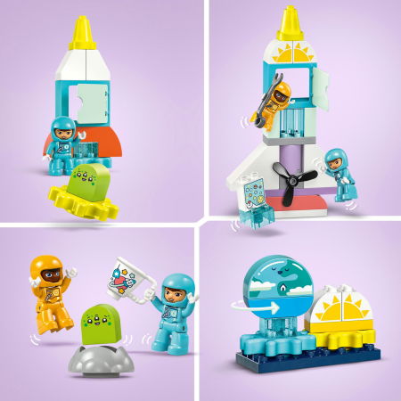  LEGO®  DUPLO - Aventura cu naveta spatiala 3in1 (10422), 58 piese [8]
