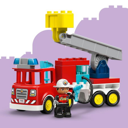LEGO® DUPLO -  Camion de pompieri cu furtun si pompier (10473), 28 piese [4]