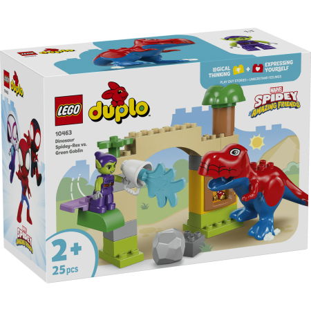 Jucarii copii si jocuri educative - LEGO® DUPLO - Dinozaurul Spidey-Rex vs Green Goblin (10463), 25 piese