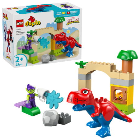 Jucarii copii si jocuri educative - LEGO® DUPLO - Dinozaurul Spidey-Rex vs Green Goblin (10463), 25 piese