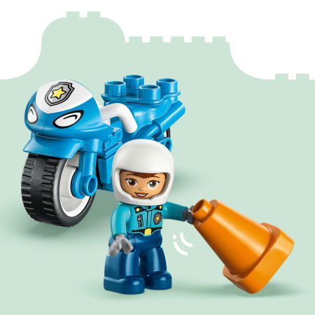 LEGO® DUPLO - Motocicleta albastra de politie (10471), 11 piese [5]