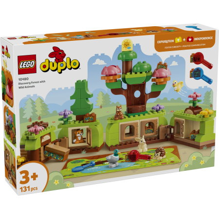 LEGO - LEGO® DUPLO - Padurea descoperirilor cu animale salbatice (10480), 131 piese