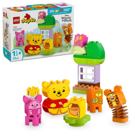 Jucarii copii si jocuri educative -  LEGO®  DUPLO - Petrecerea de ziua de nastere a lui Winnie de Plus (10457), 22 piese
