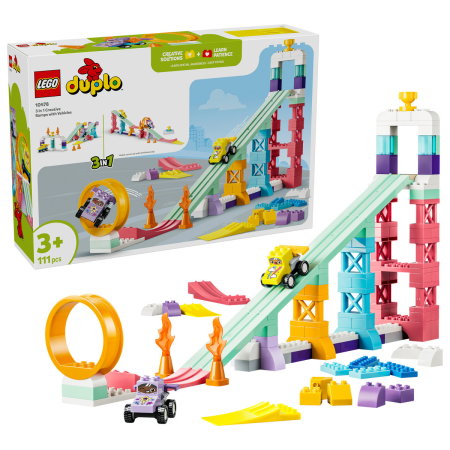 LEGO - LEGO® DUPLO - Rampe creative cu vehicule 3 in 1 (10478), 111 piese