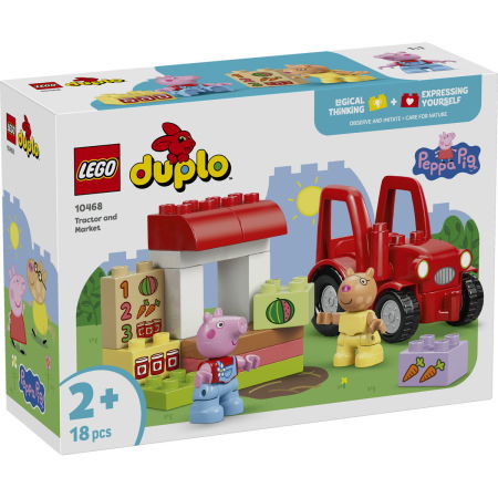 LEGO - LEGO® DUPLO - Tractor si piață (10468), 18 piese