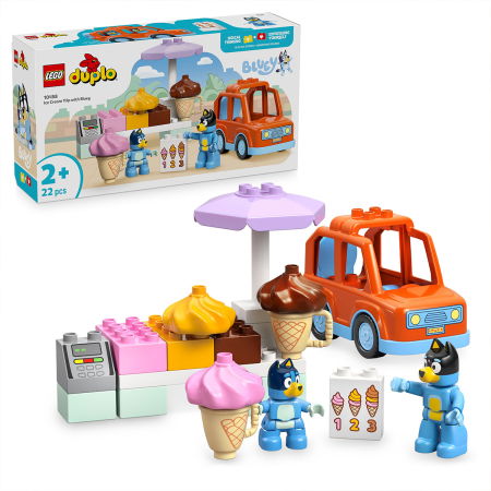 LEGO - LEGO®  DUPLO - Vizita cu Blue la furgoneta de inghetata (10458), 22 piese