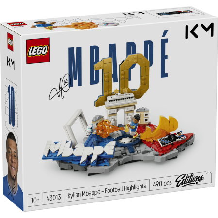 LEGO - LEGO® Editions - Kylian Mbappé - Momente importante din fotbal (43013), 490 piese