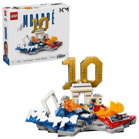 LEGO - LEGO® Editions - Kylian Mbappé - Momente importante din fotbal (43013), 490 piese